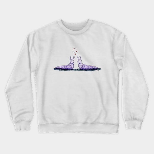 Slug Love Crewneck Sweatshirt by jhuxster